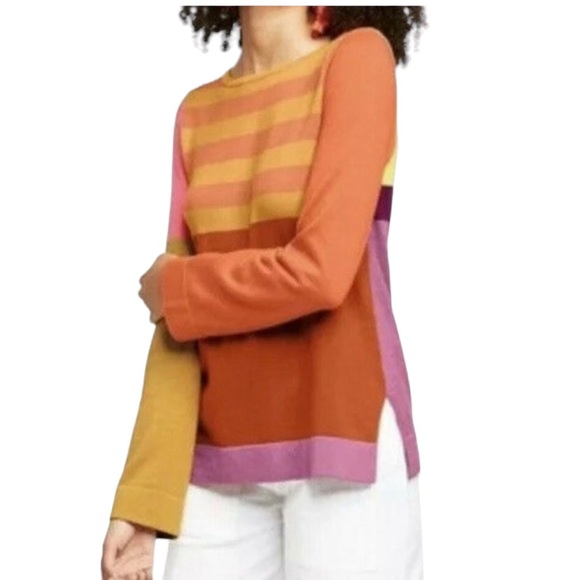 Isaax Mizrahi Sweaters - MIZRAHI Sweater Color Block 20th Anniversary Pullover XS Fun Colors